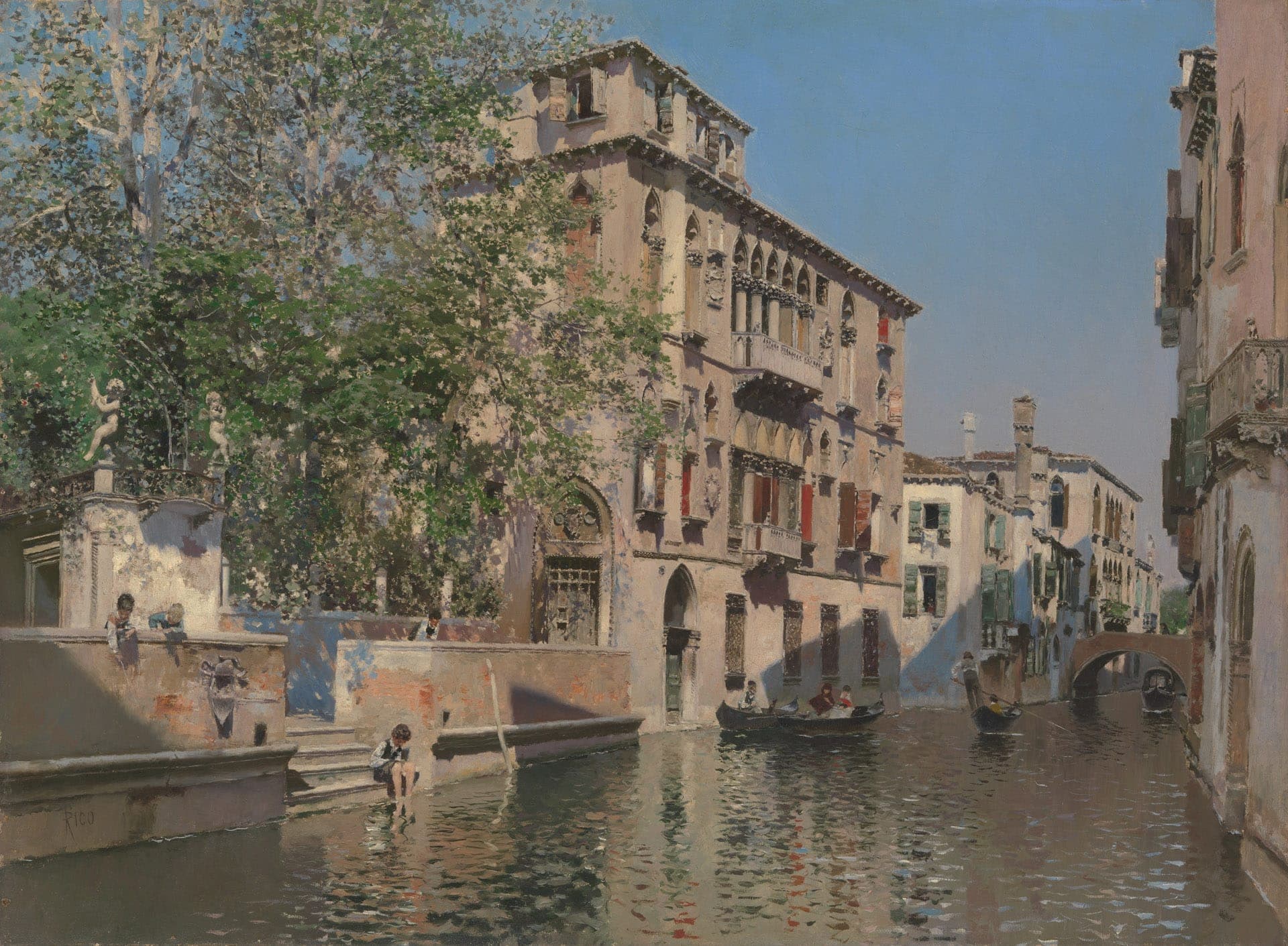 A Canal In Venice Martín Rico Y Ortega