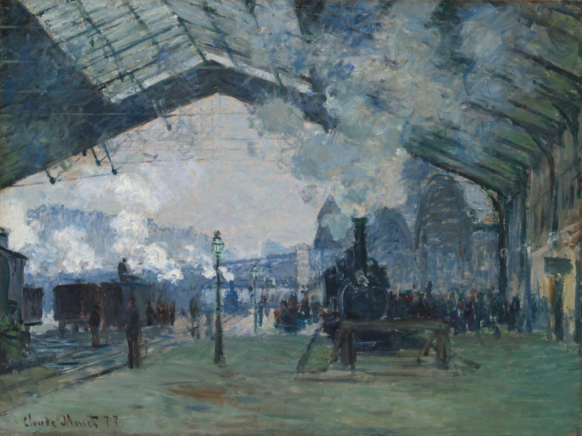 Arrival Of The Normandy Train Gare Saint Lazare Claude Monet