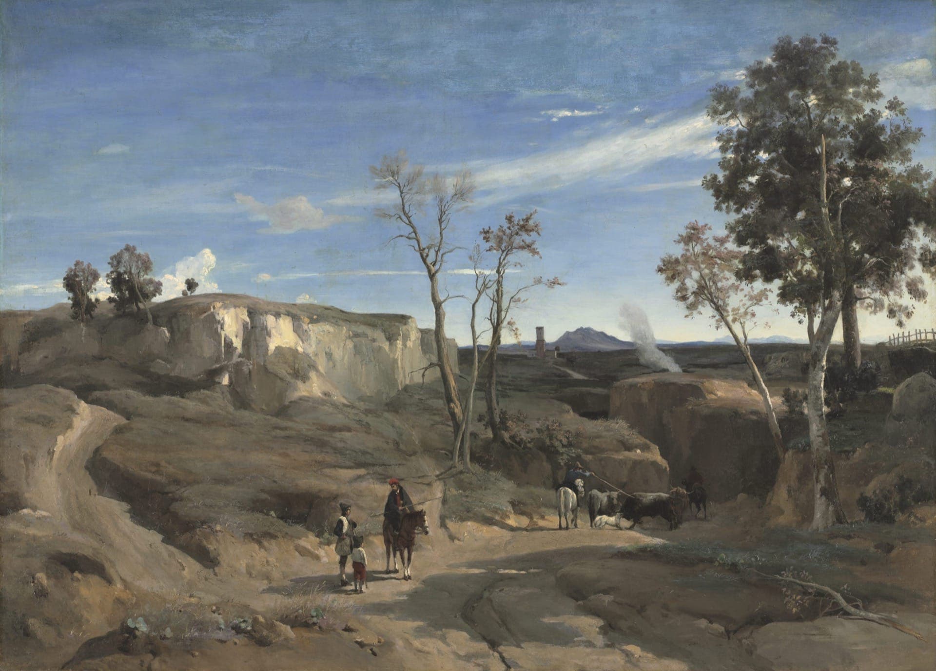 La Cervara The Roman Campagna Jean Baptiste Camille Corot 1830