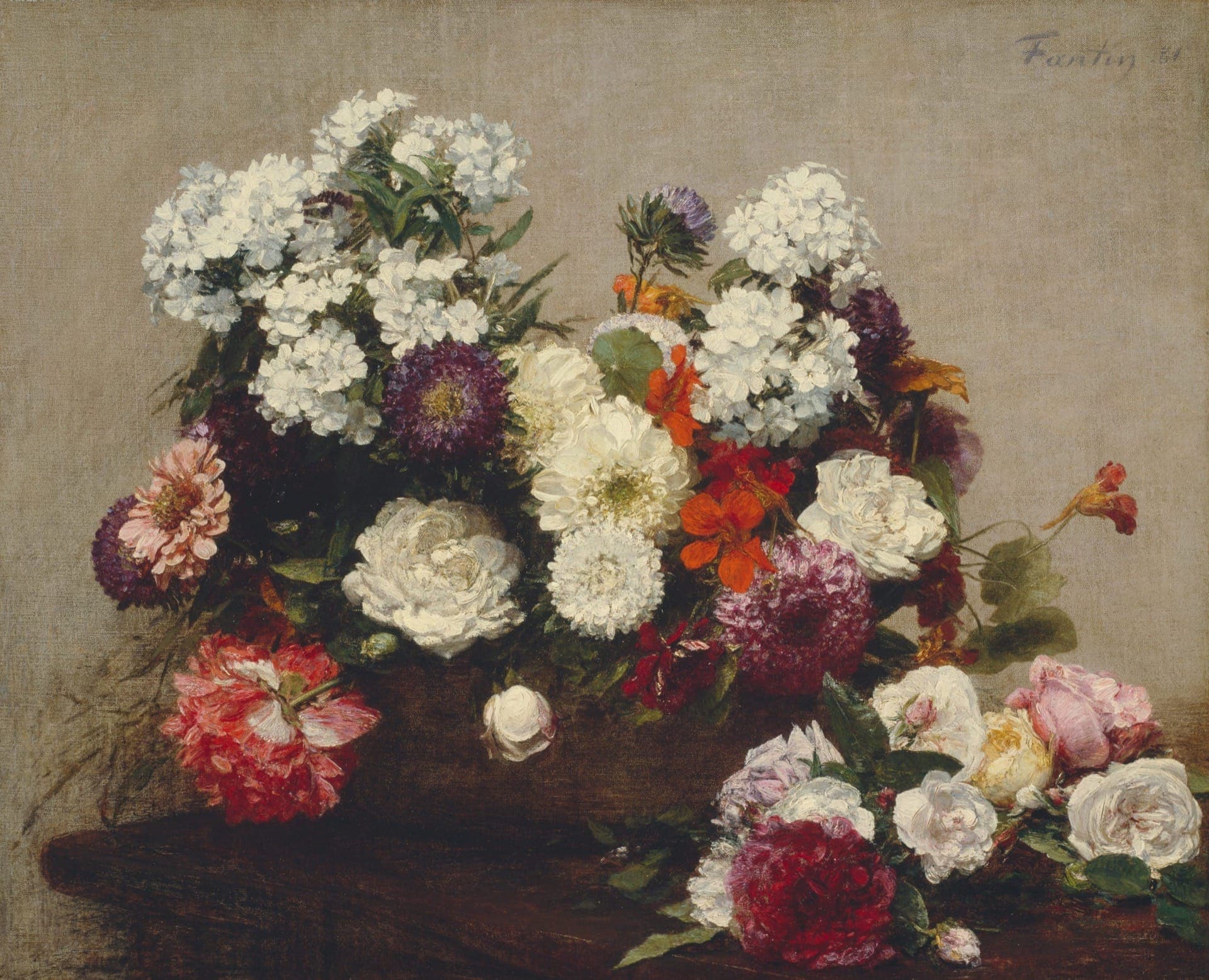 Still Life With Flowers Henri Fantin Latour