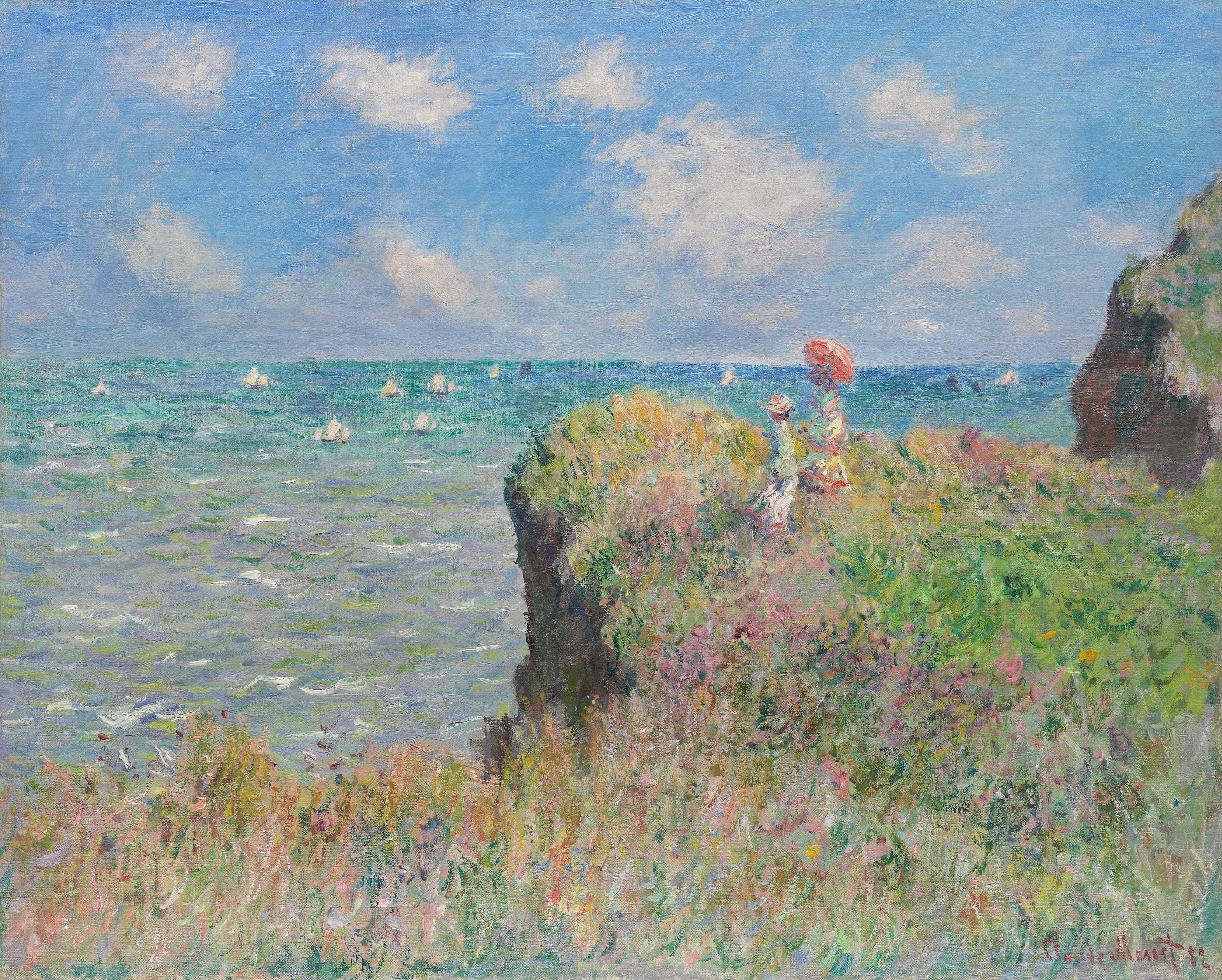 The Cliff Walk At Pourville Claude Monet