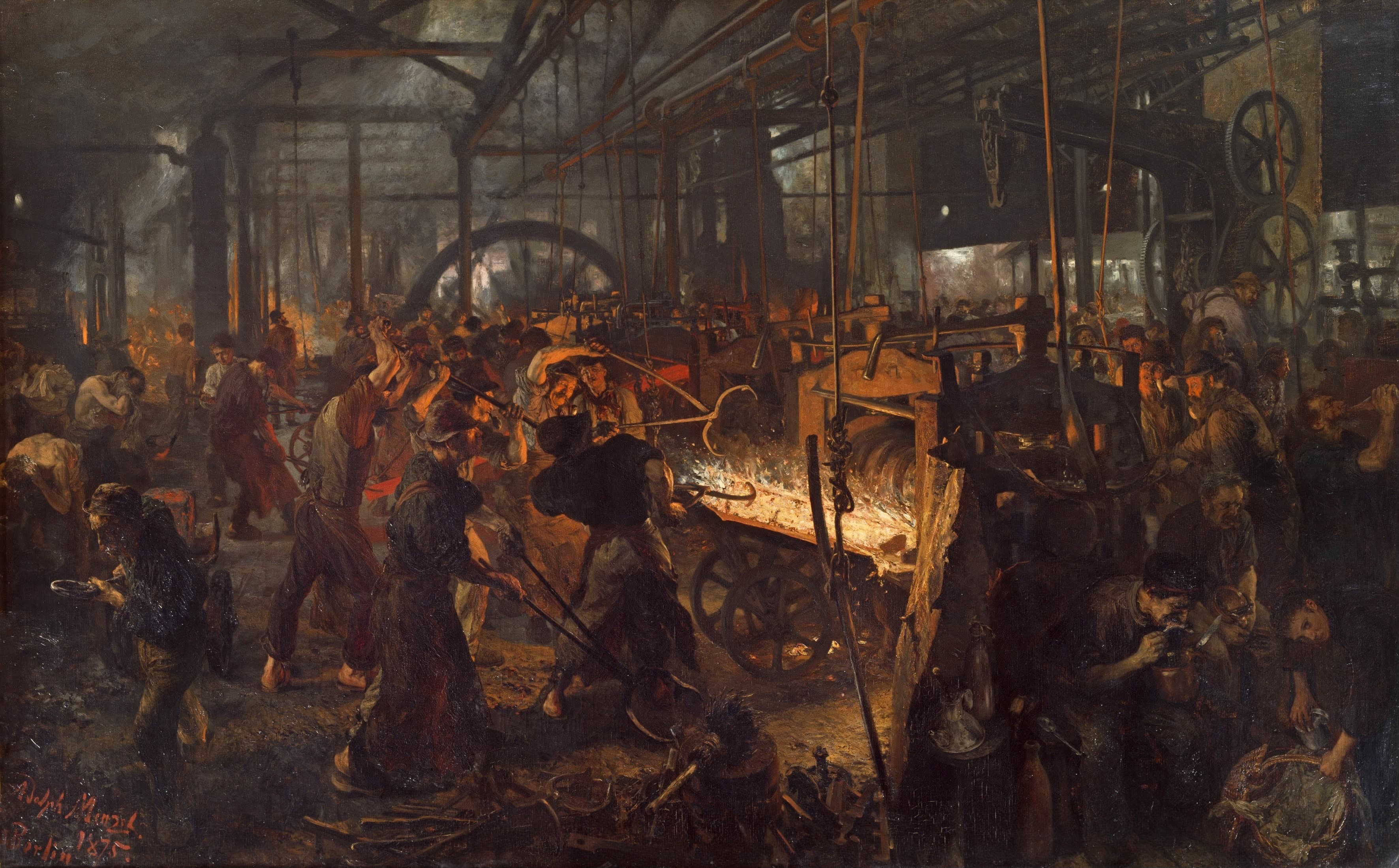 The Iron Rolling Mill Modern Cyclopes Adolph Menzel